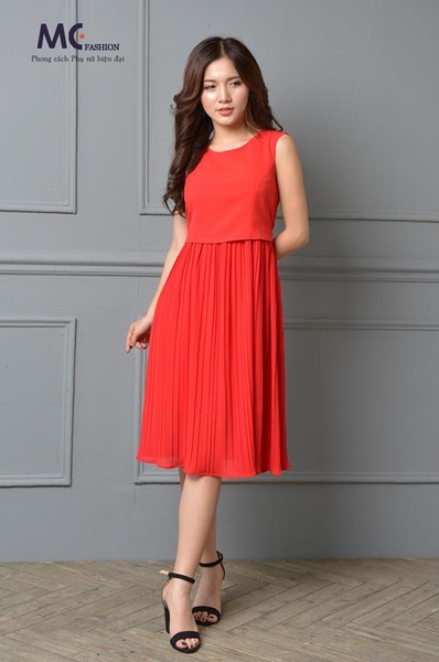 Đầm ghile màu cam