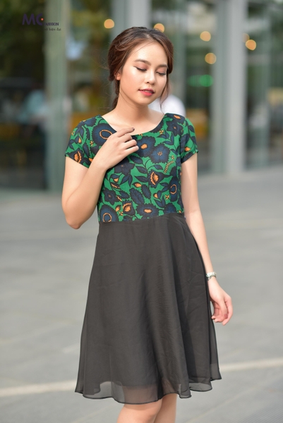 Đầm liền công sở cách điệu