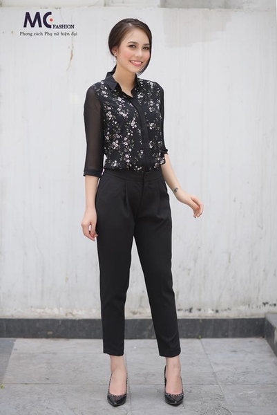 Quần baggy công sở ống đứng