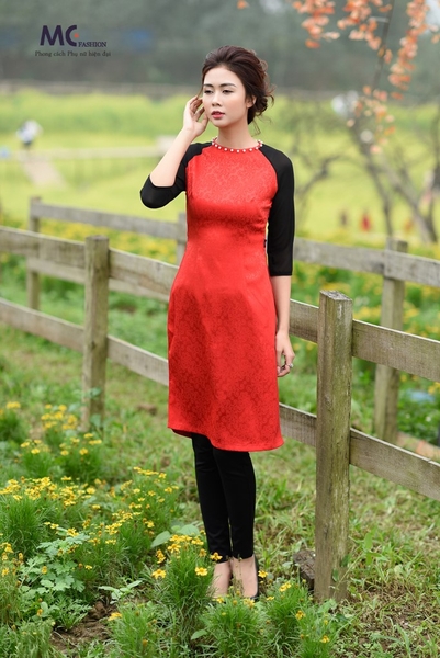 Áo dài Tết M05
