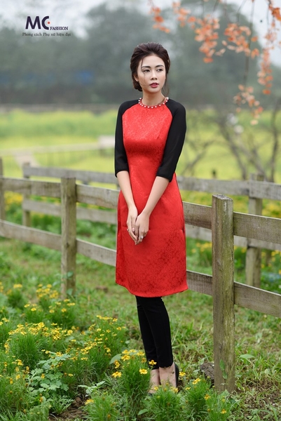 Áo dài Tết M05