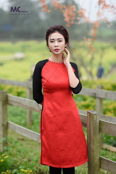 Áo dài Tết M05