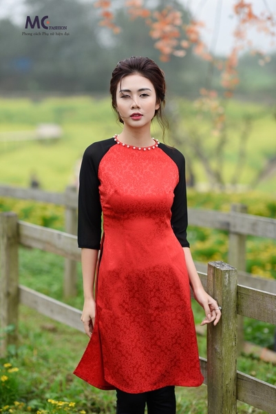 Áo dài Tết M05