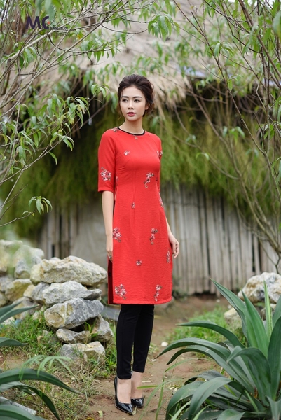 Áo dài Tết M07