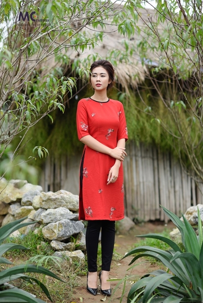 Áo dài Tết M07