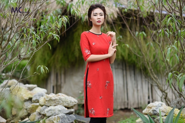 Áo dài Tết M07