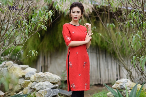 Áo dài Tết M07