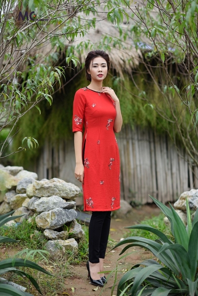 Áo dài Tết M07