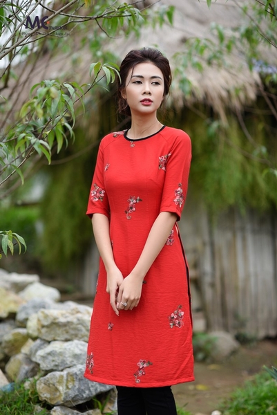 Áo dài Tết M07
