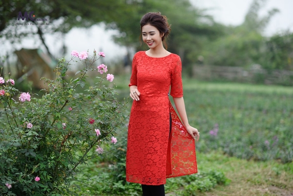 Áo dài Tết M09
