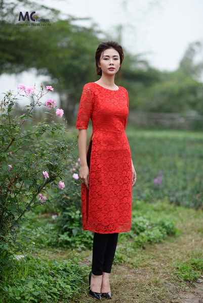 Áo dài Tết M09