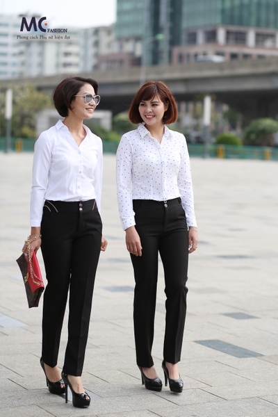 Quần công sở ống suông cao cấp