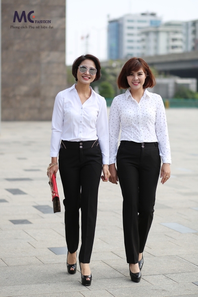 Quần công sở ống suông cao cấp