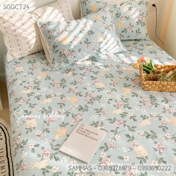 set-ga-goi-cotton-hoa-nen-xanh-sggct24