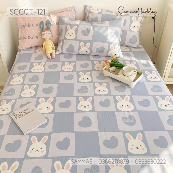 set-ga-goi-cotton-tho-caro-xanh-sggct121
