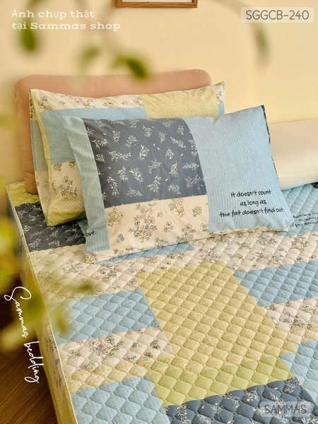 set-ga-goi-chan-bong-hoa-nhi-quilt-o-xanh-sggcb240