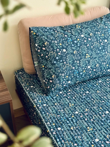 set-ga-goi-cotton-silk-han-hoa-nhi-xanh-den-sggsh49