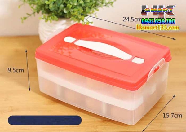 Hộp đựng trứng hai tầng tiện dụng
