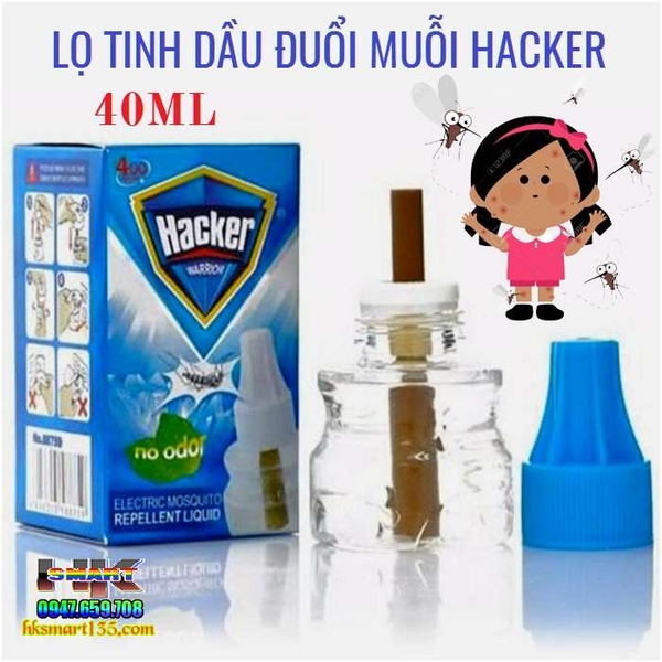 Máy đuổi muỗi xông tinh dầu Hacker