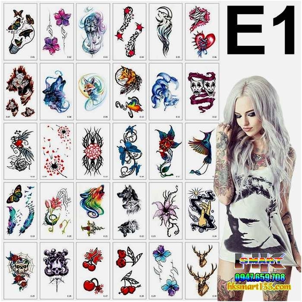 Combo 30 Tấm Hình Xăm Dán Hình Xăm