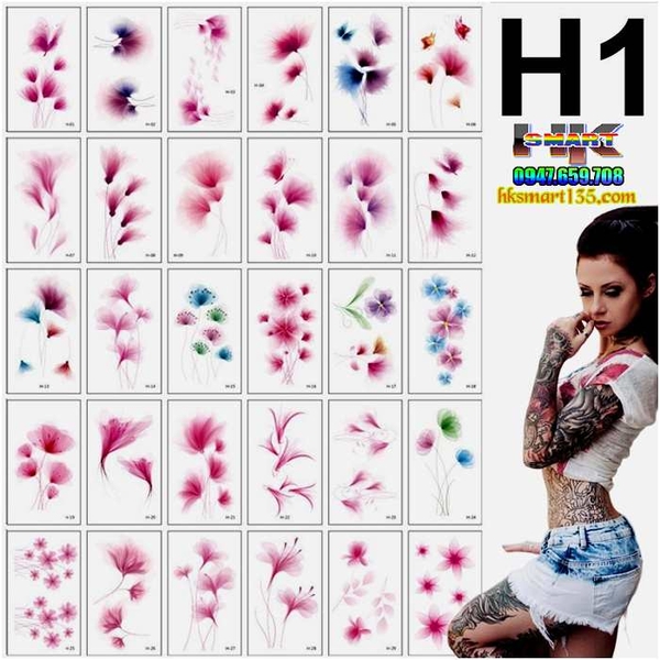 Combo 30 Tấm Hình Xăm Dán Hình Xăm
