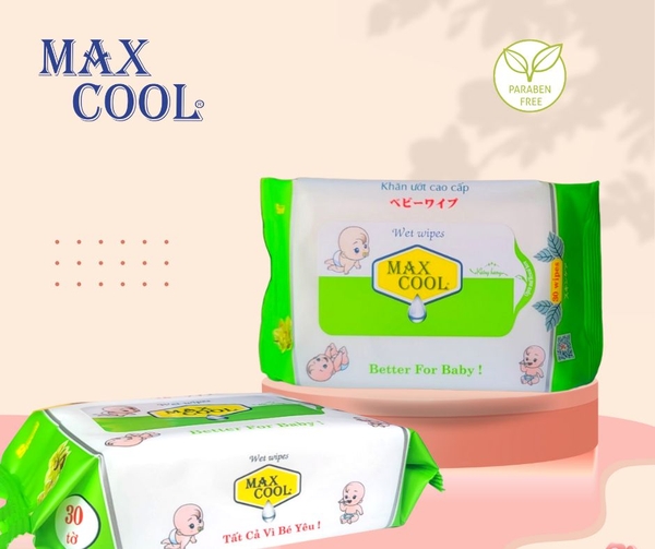 1 gói khăn ướt 30 tờ MAX COOL - không hương