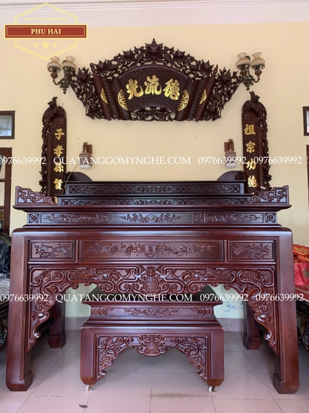 Bàn Thờ Gia Tiên Gỗ Mẫu Dơi Thọ