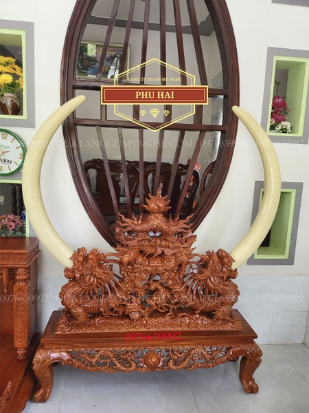 Giá để ngà voi gỗ tự nhiên