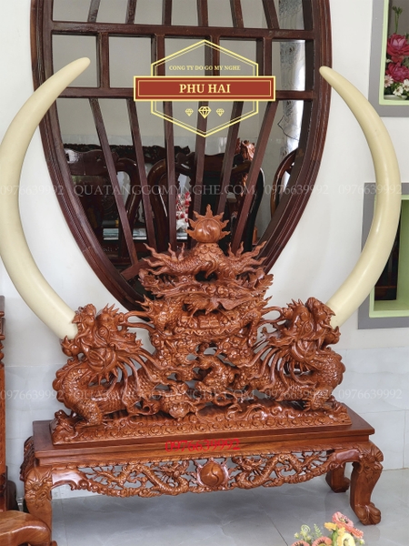 Giá để ngà voi gỗ tự nhiên