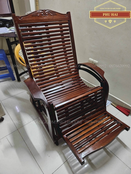 Ghế lười gỗ tự nhiên 3 dây loại to 