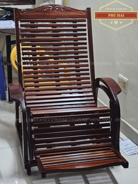 Ghế lười gỗ tự nhiên 3 dây loại to 