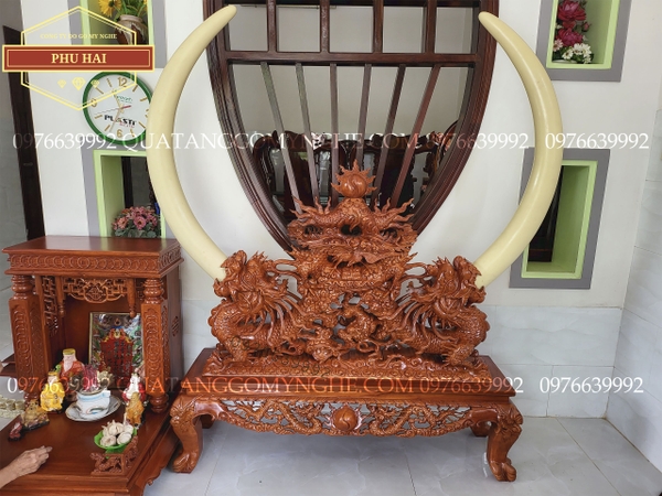 Giá để ngà voi gỗ tự nhiên