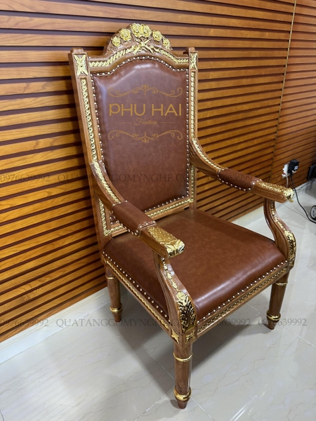Ghế Làm Việc Lãnh Đạo Gỗ Chân Tĩnh
