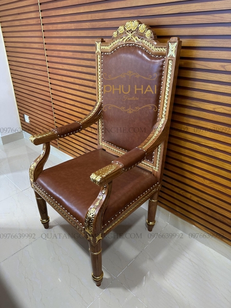 Ghế Làm Việc Lãnh Đạo Gỗ Chân Tĩnh