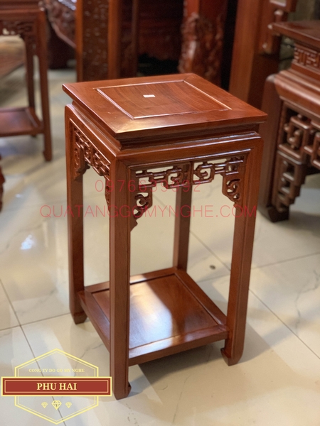 Đôn gỗ vuông kê tượng cao 60 x 30 - DG24 Đôn Gỗ Vuông Kê Tượng Cao 60 X 30 - Dg24