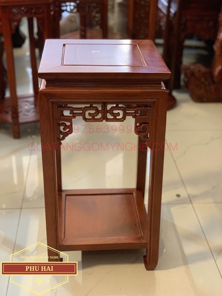Đôn gỗ vuông kê tượng cao 60 x 30 - DG24
