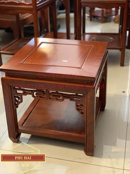 Đôn gỗ vuông kê bình hoa cao 40 x 40