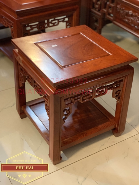 Đôn gỗ vuông kê bình hoa cao 40 x 40