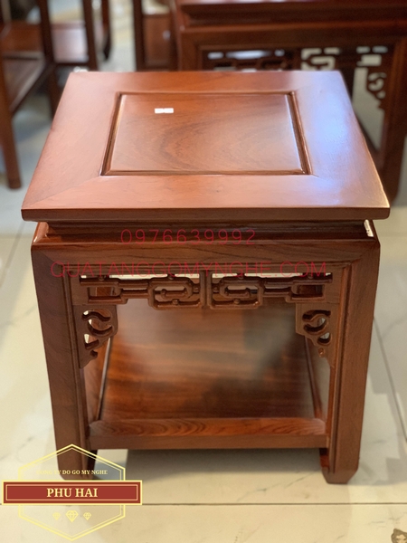 Đôn gỗ vuông kê bình hoa cao 40 x 40