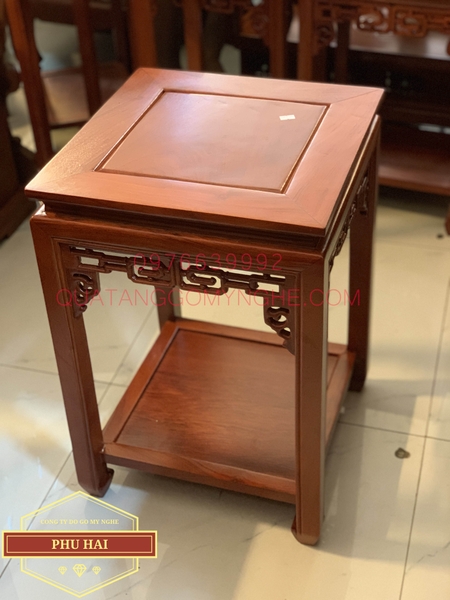 Đôn gỗ vuông để ngồi cao 60 mặt 40