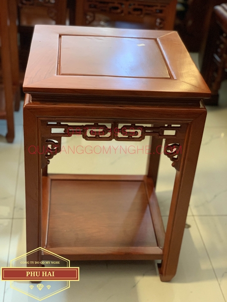Đôn gỗ vuông trang trí phòng khách cao 60