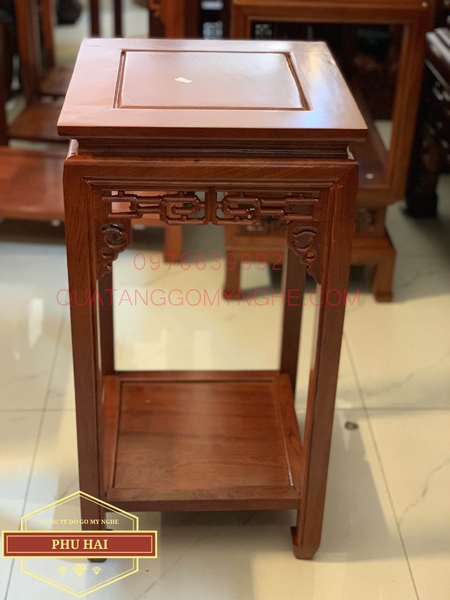 Đôn vuông kê đồ phong thủy mặt 35 x cao 70