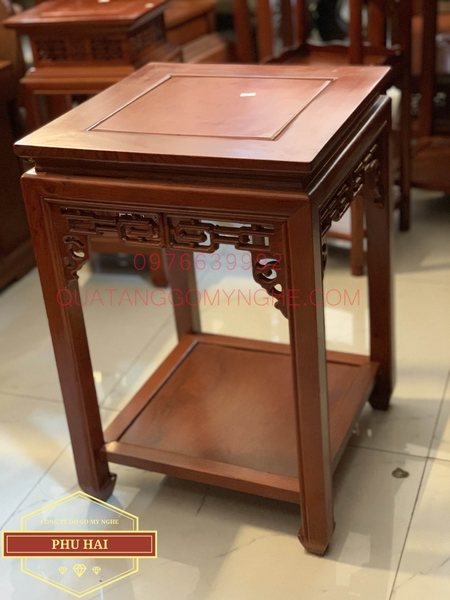 Đôn gỗ vuông để ngồi cao 60 mặt 40