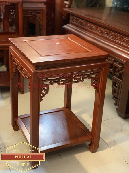 Đôn gỗ vuông để ngồi cao 60 mặt 40