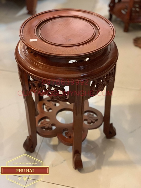 Đôn Gỗ Tròn Cao Cấp Cao 50 Mặt 30 - DG51