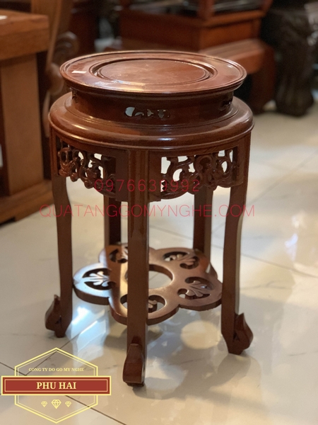 Đôn Gỗ Tròn Cao Cấp Cao 50 Mặt 30 - DG51