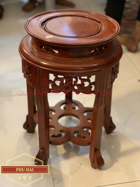 Đôn Gỗ Tròn Cao Cấp Cao 50 Mặt 30 - DG51