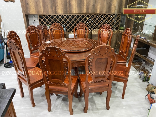 Bộ Bàn Ăn Tròn 10 Ghế