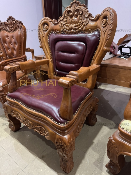 Ghế Giám Đốc Chân Tĩnh Gỗ Tự Nhiên