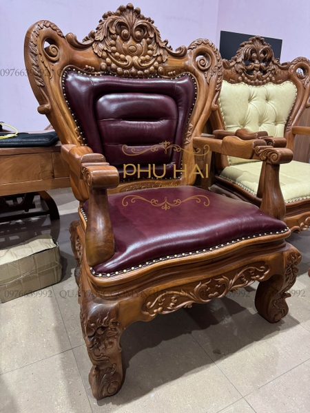 Ghế Giám Đốc Chân Tĩnh Gỗ Tự Nhiên